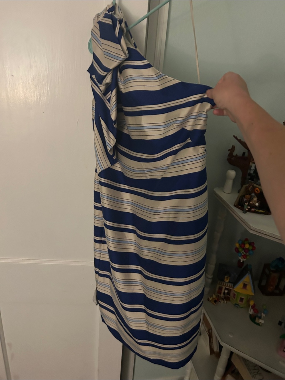 Banana Republic Striped One-Shoulder Midi Dress